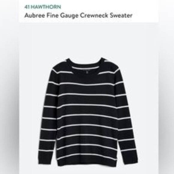 41 Hawthorn Aubree Fine Gauge Crewneck Sweater in Navy - Picture 1 of 10